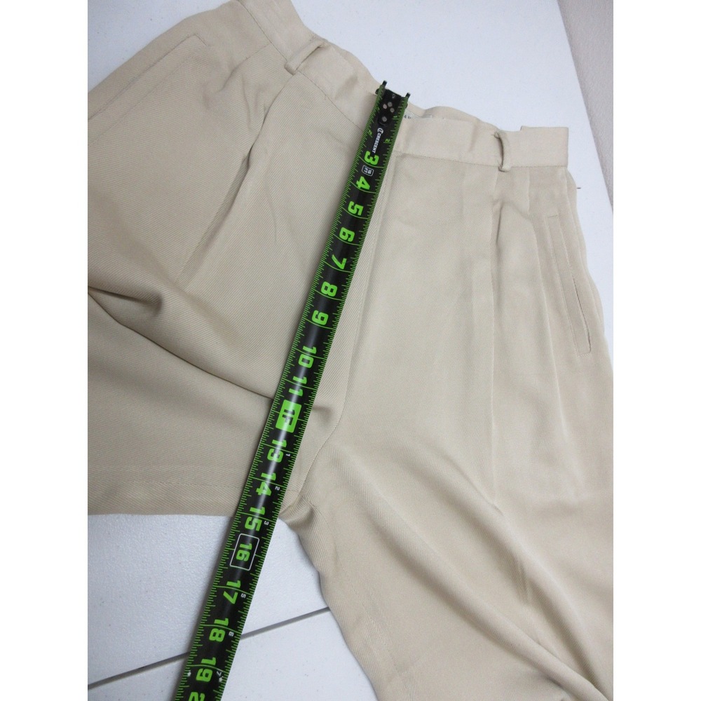 Vintage Ann Taylor Pants Womens Size 10 Silk Pleated Wide Leg Trousers Pockets - Picture 11 of 13